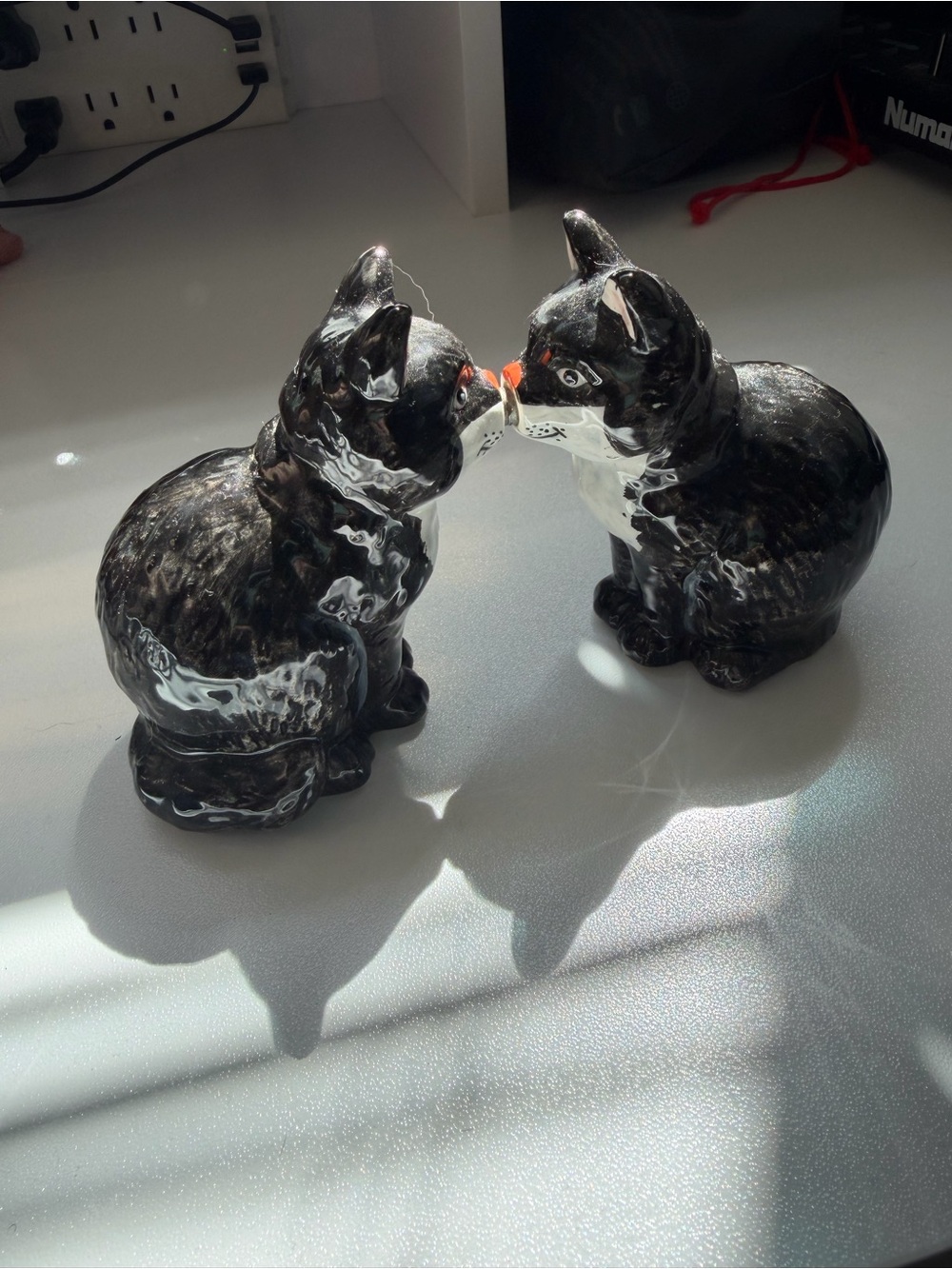 Black Tuxedo Cat Ceramic Salt and Pepper Set